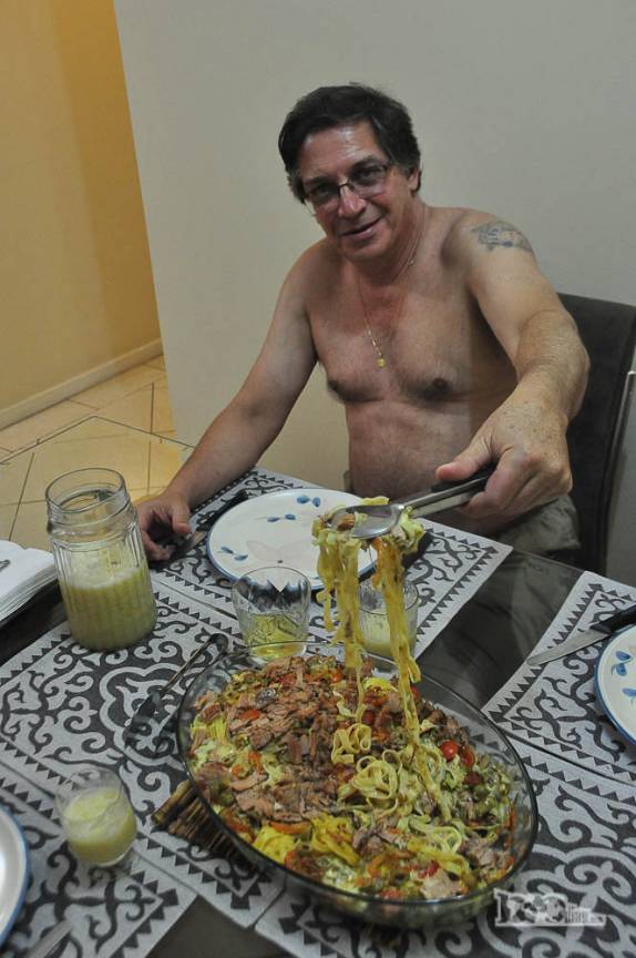 Macarronada na casa do tio Waltinho, em Florianópolis, Santa Catarina